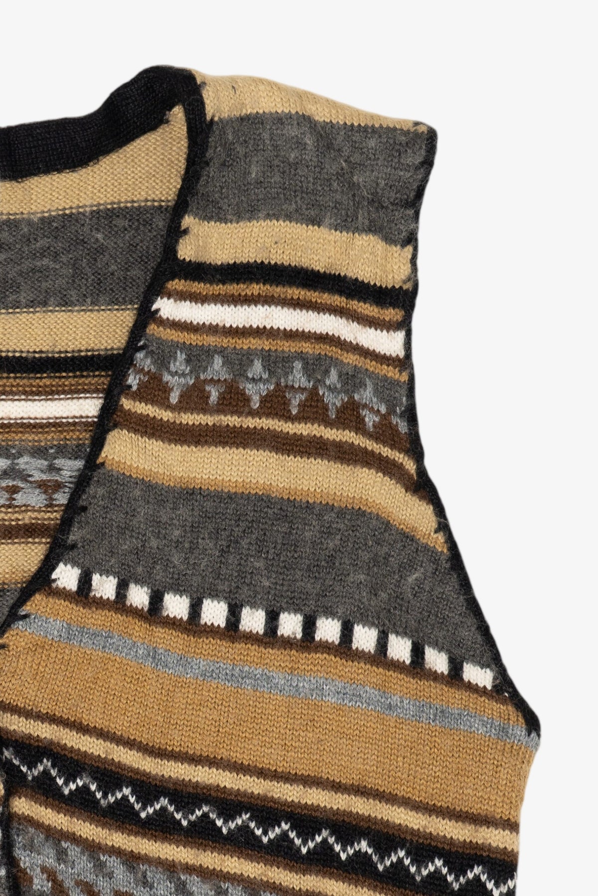 Vintage Brown Geometric Alfred Dunner Vest (1990s)