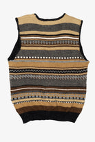 Vintage Brown Geometric Alfred Dunner Vest (1990s)