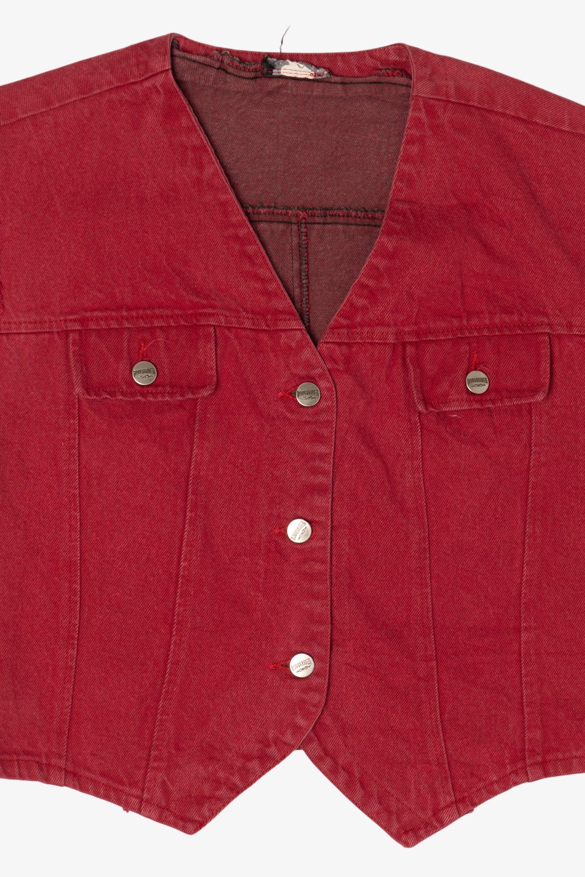 Vintage Red Denim Vest (1990s)