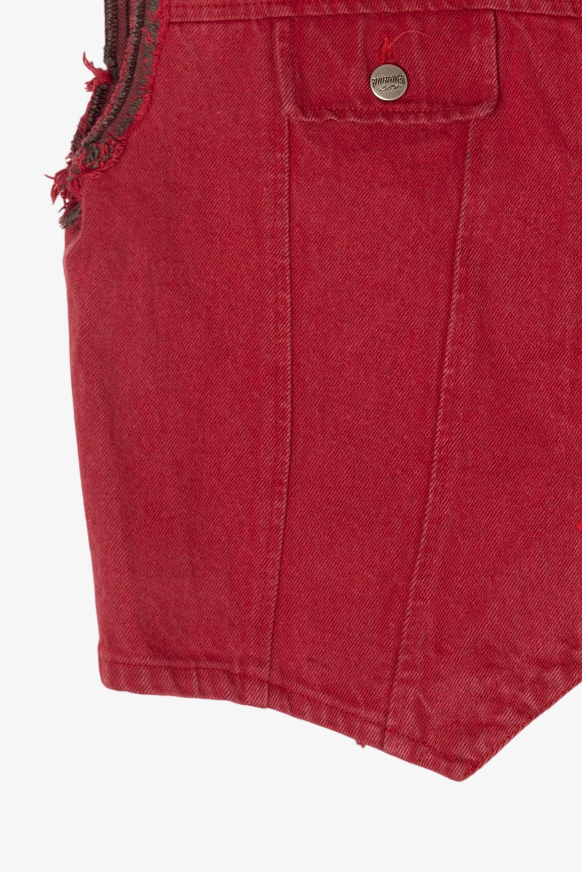 Vintage Red Denim Vest (1990s)