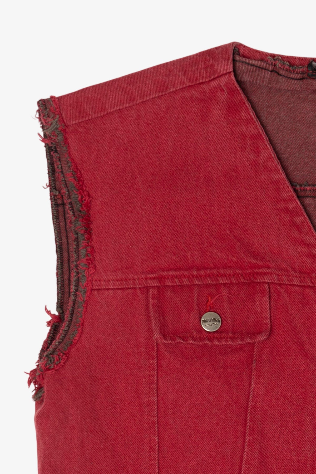 Vintage Red Denim Vest (1990s)