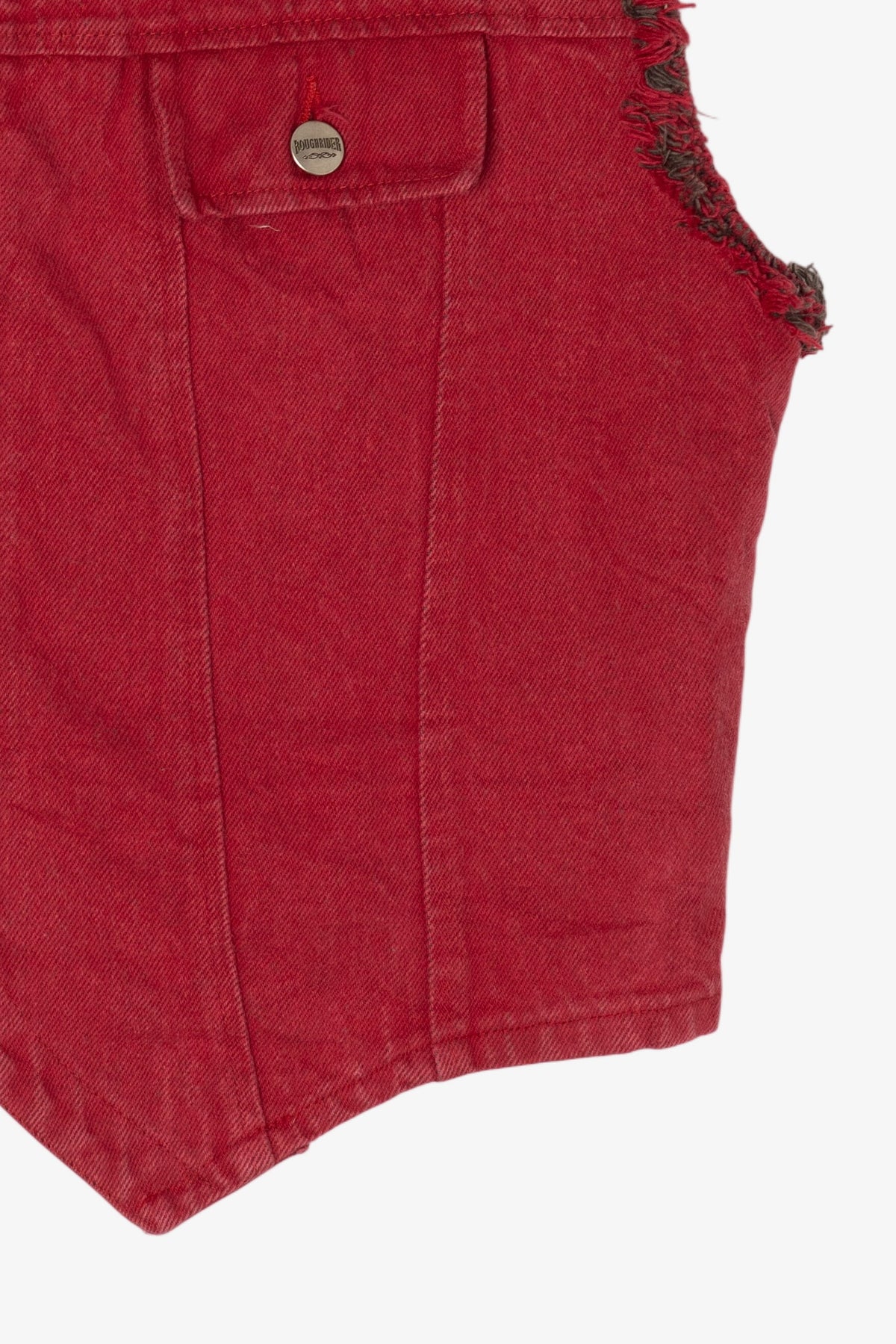 Vintage Red Denim Vest (1990s)
