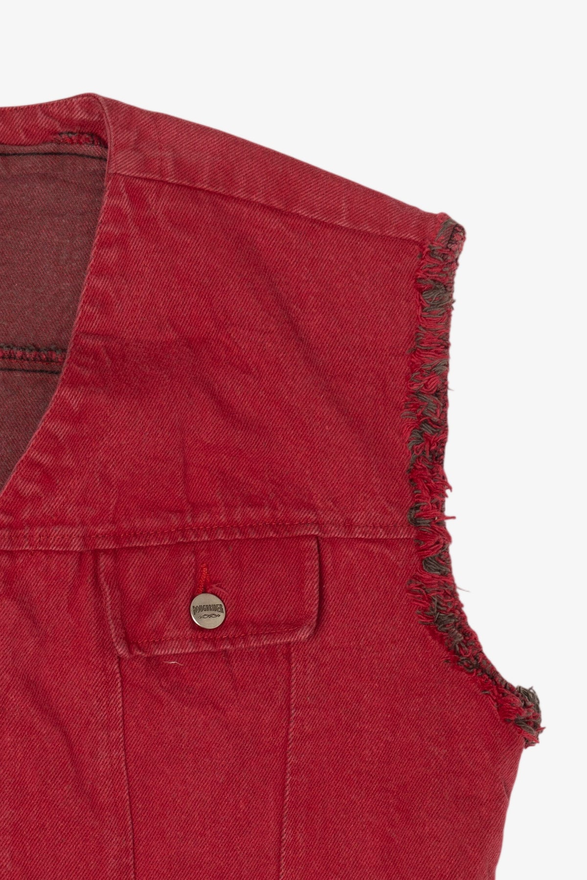 Vintage Red Denim Vest (1990s)