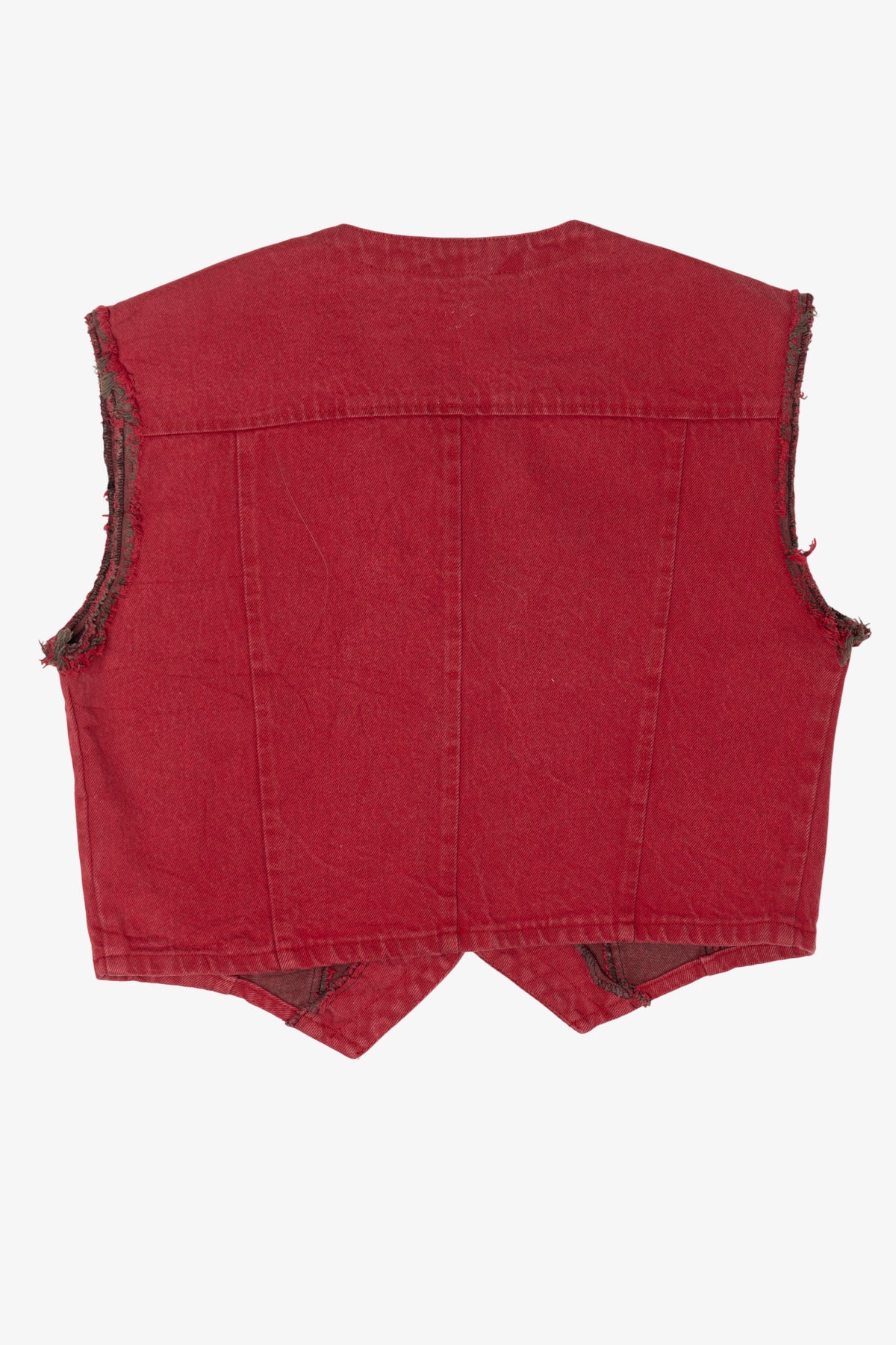 Vintage Red Denim Vest (1990s)
