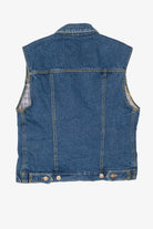 Vintage Miss Juli New York Plaid Lined Denim Vest (1990s)