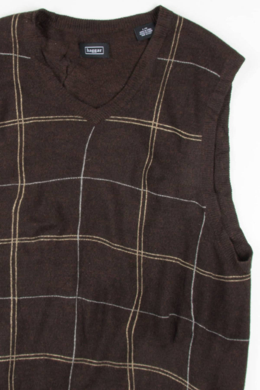 Haggar Windowpane Sweater Vest
