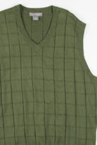 Olive Windowpane Daniel Cremieux Sweater Vest 213