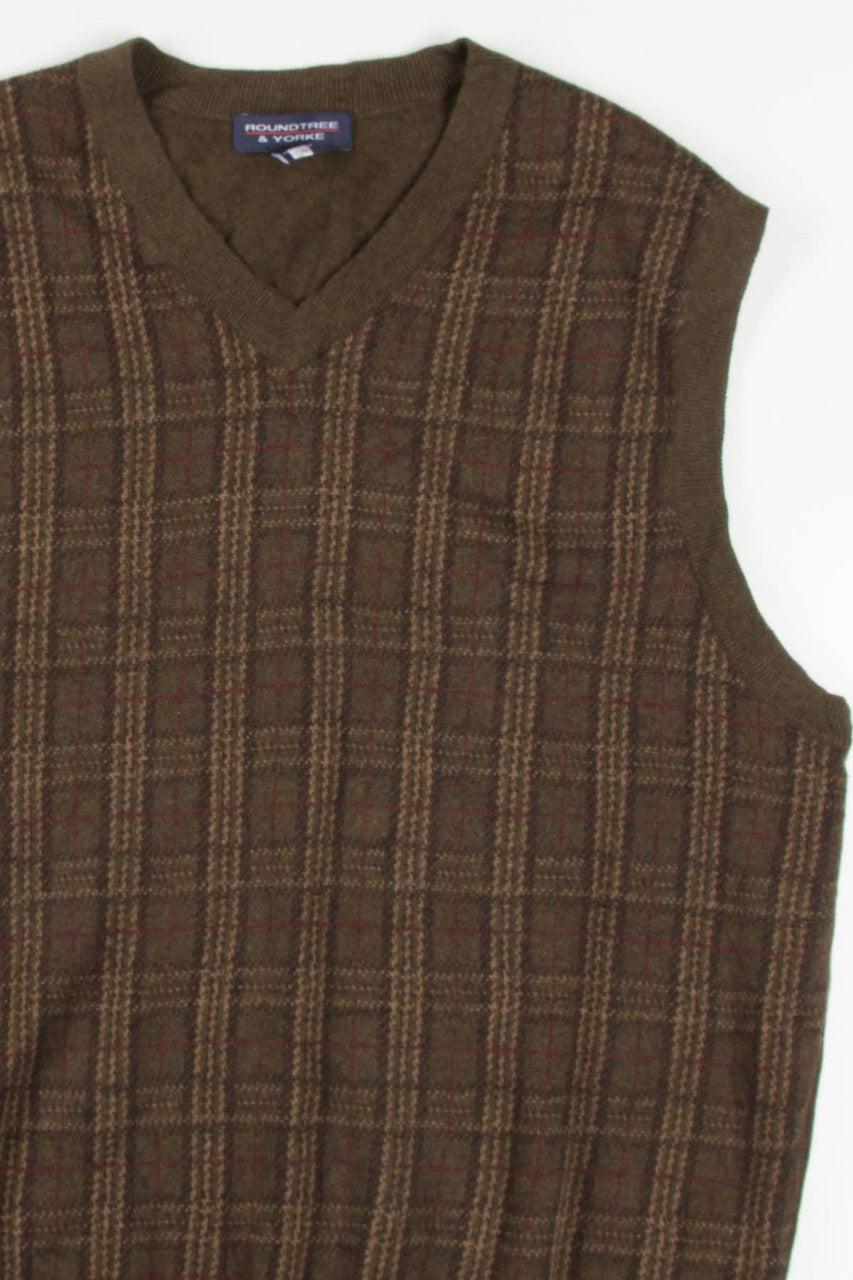 Plaid Roundtree & Yorke Sweater Vest 215
