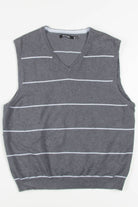 Grey Striped Sweater Vest 218
