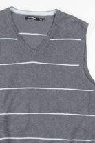 Grey Striped Sweater Vest 218