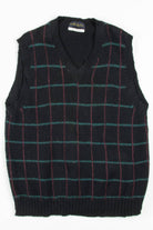 Vintage Windowpane Sweater Vest 224
