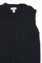 Black Cable Knit Sweater Vest 228