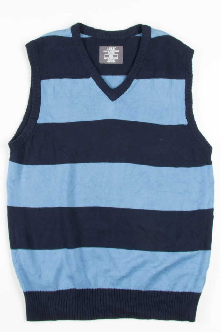 Blue Striped Sweater Vest 238