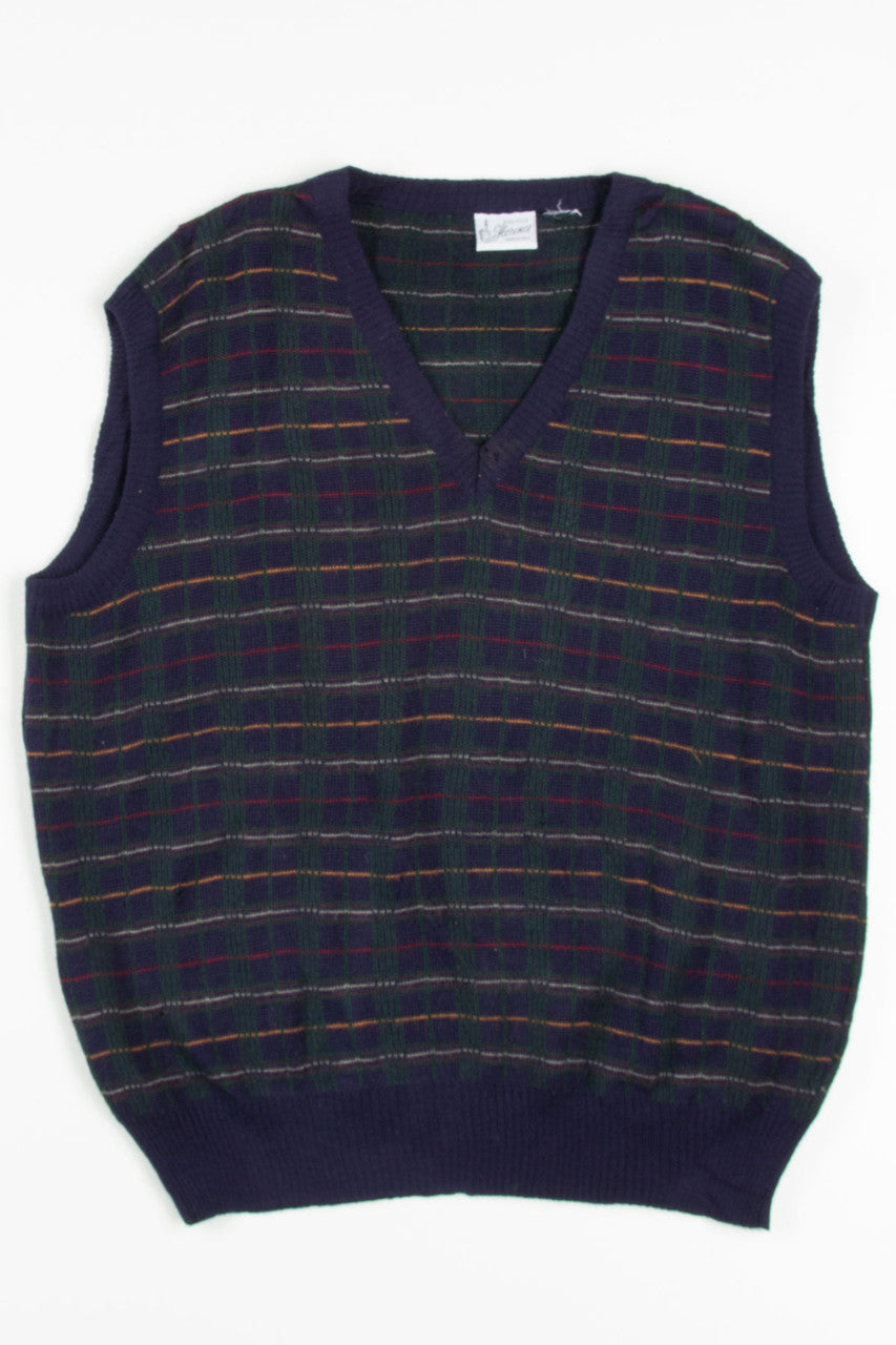 Vintage Plaid Italian Sweater Vest 240