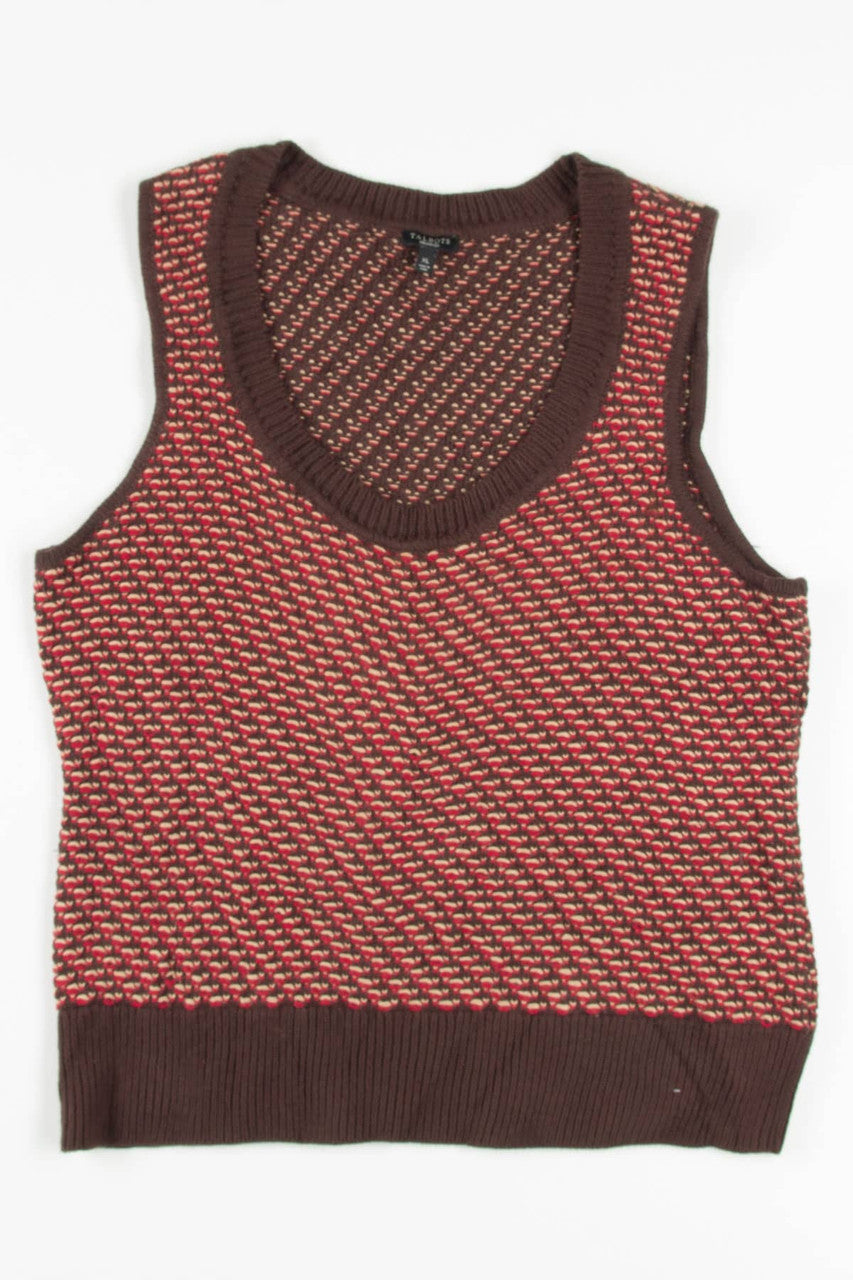 Rust Knit Talbots Sweater Vest 241