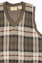 Olive Plaid New River Sweater Vest 260
