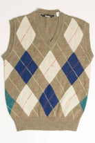 Vintage Argyle Wool Sweater Vest 283