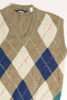Vintage Argyle Wool Sweater Vest 283