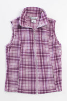 Columbia Purple Plaid Fleece Vest
