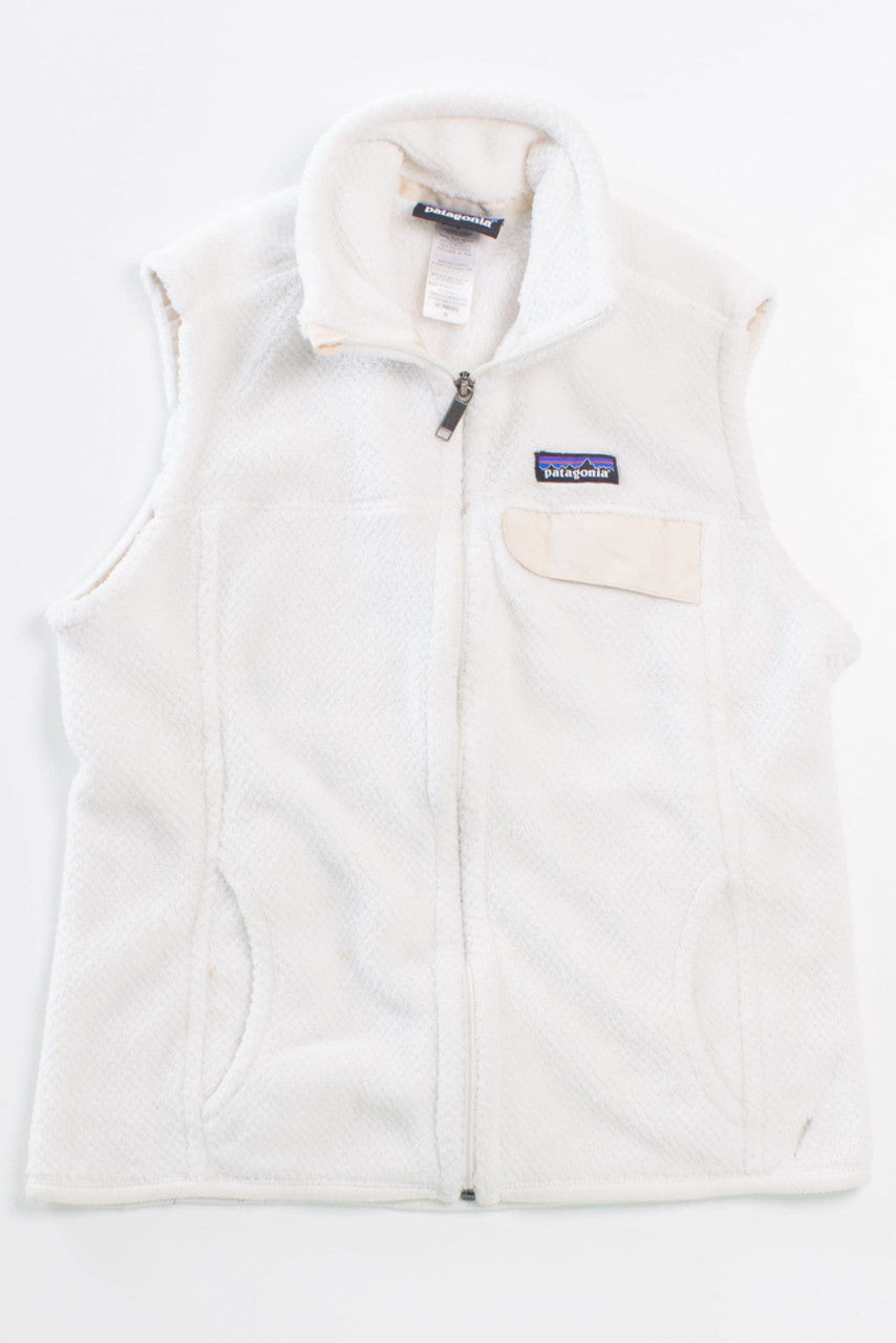 White Patagonia Fleece Vest