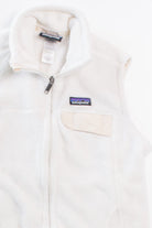 White Patagonia Fleece Vest