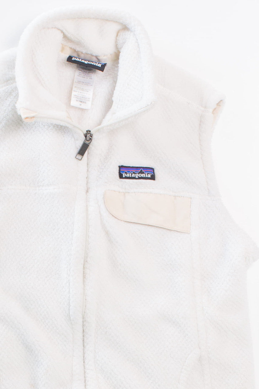 White Patagonia Fleece Vest