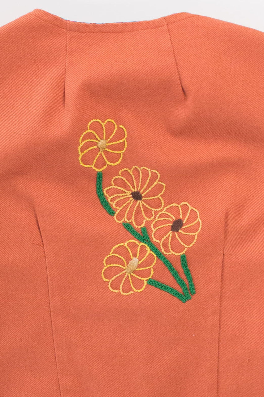 Vintage Floral Embroidered Vest