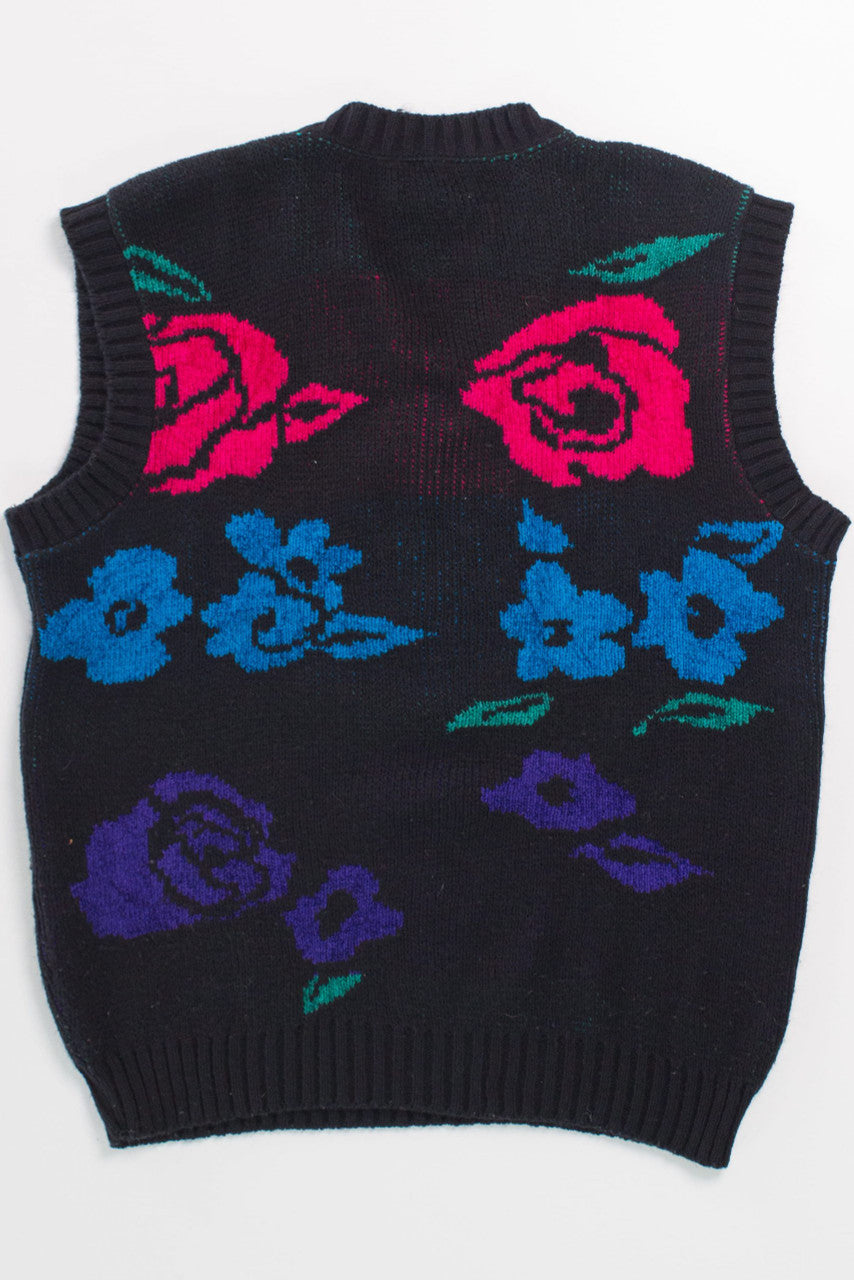 Vintage Floral Sweater Vest