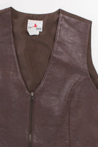 Vintage Zip Up Leather Vest