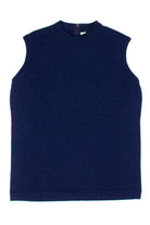 Vintage Navy Back Zip Sweater Vest