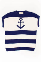 Vintage Striped Anchor Sweater Vest