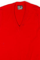 Vintage Red V-Neck Sweater Vest