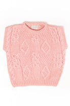 Vintage Pink Hand Knit Sweater Vest