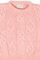 Vintage Pink Hand Knit Sweater Vest