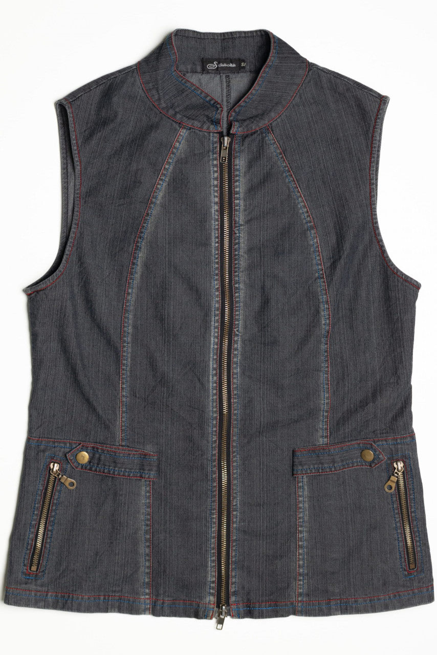 Gray Denim Vest