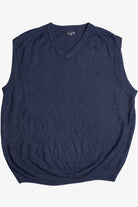Navy Blue Argyle Vest 546