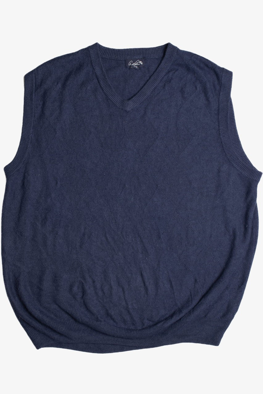 Navy Blue Argyle Vest 546