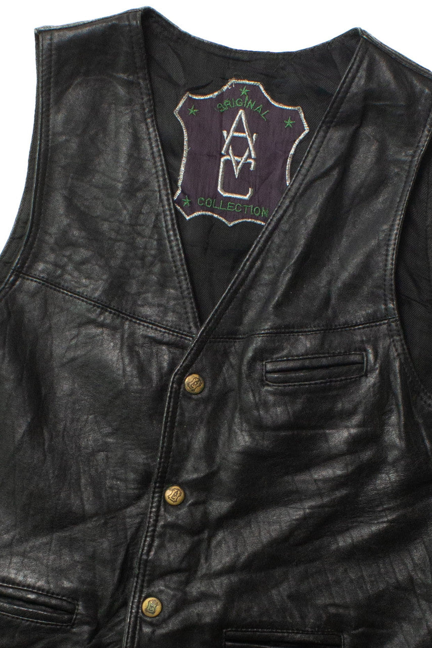 Vintage AVC Leather Vest (1990s)