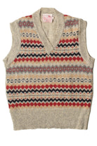Vintage Wool Zig Zag Pattern Evan Picone Vest