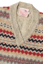 Vintage Wool Zig Zag Pattern Evan Picone Vest