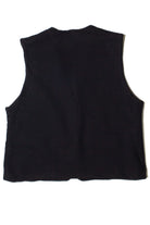 Vintage Border Print Zip Up Vest
