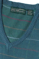 Vintage Grid Pattern Knit Sweater Vest