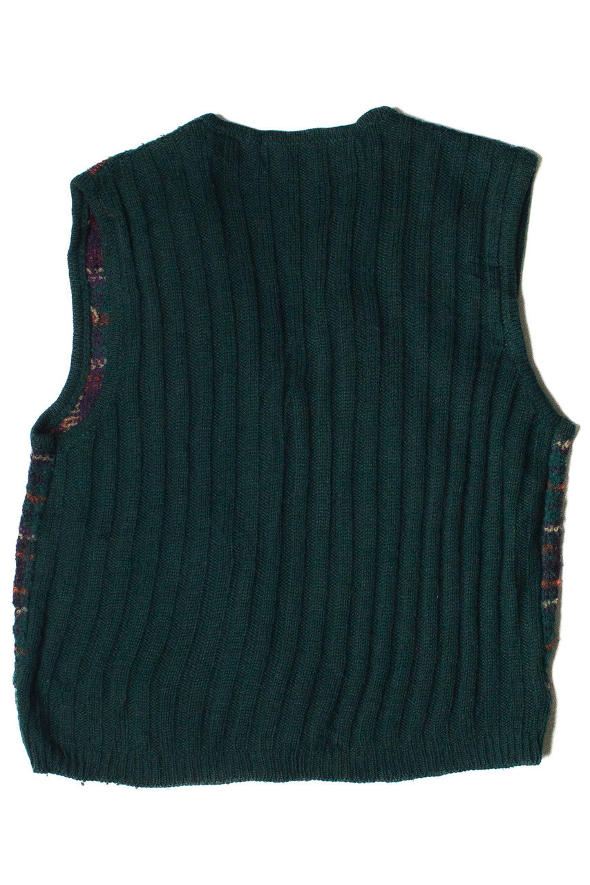 Vintage Karen Scott Petites Plaid Sweater Vest