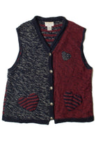 Vintage Christopher & Banks Knit Hearts Sweater Vest