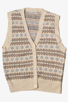 Border Print Sweater Vest
