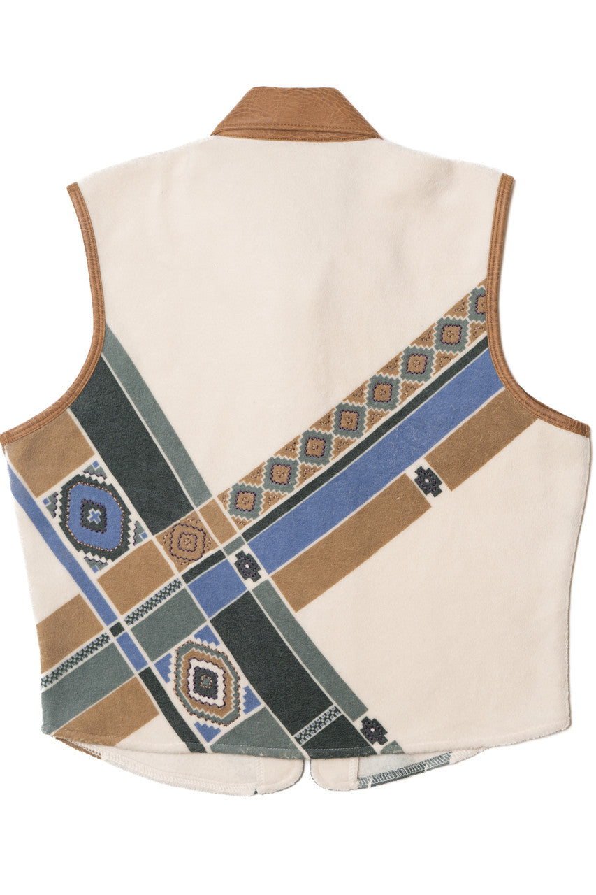 Wrangler Suede Lined Embroidered Fleece Vest