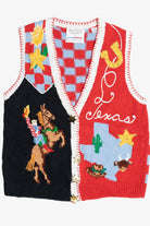 Vintage Texas Rodeo Hand Knit Marisa Christina Sweater Vest (1990s)