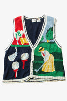 Vintage Golf Graphic Sweater Vest (1990s)