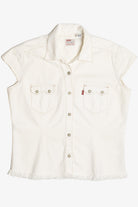 Vintage Levi's Dry Goods Pearl Snap Buttons Lightweight Denim Top (1990s)