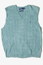 Vintage Polo By Ralph Lauren Cable Knit Sweater Vest (1990s)
